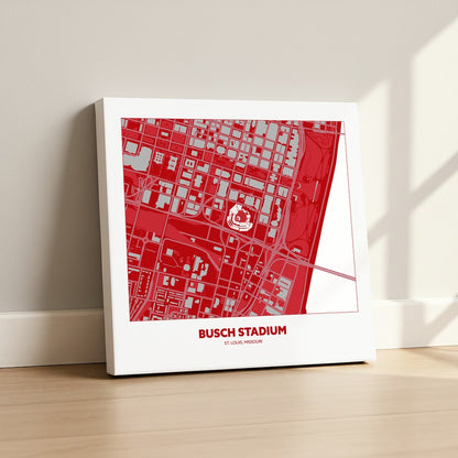 Busch Stadium - City Map Dark