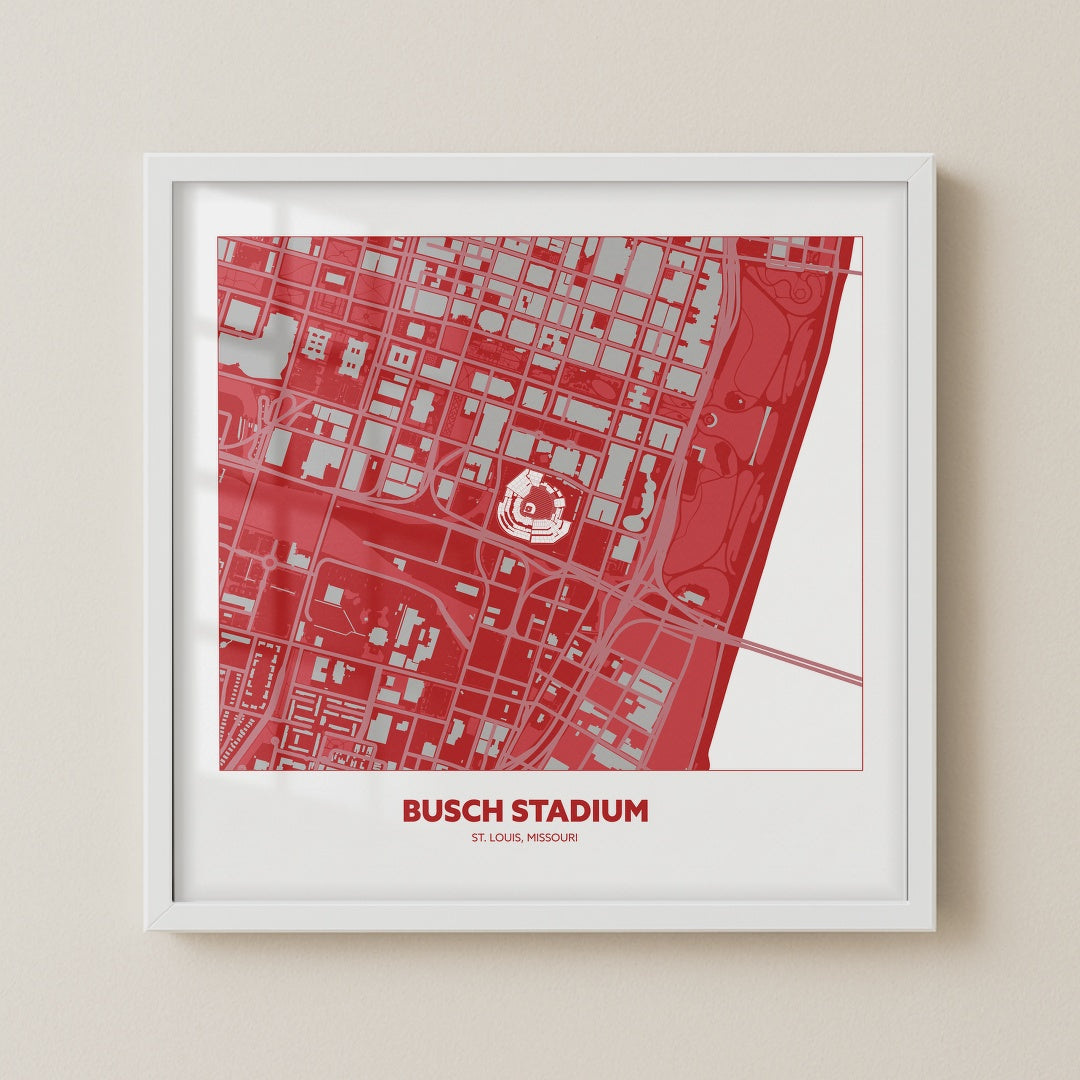 Busch Stadium - City Map Dark