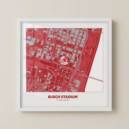 Busch Stadium - City Map Dark