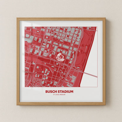 Busch Stadium - City Map Dark