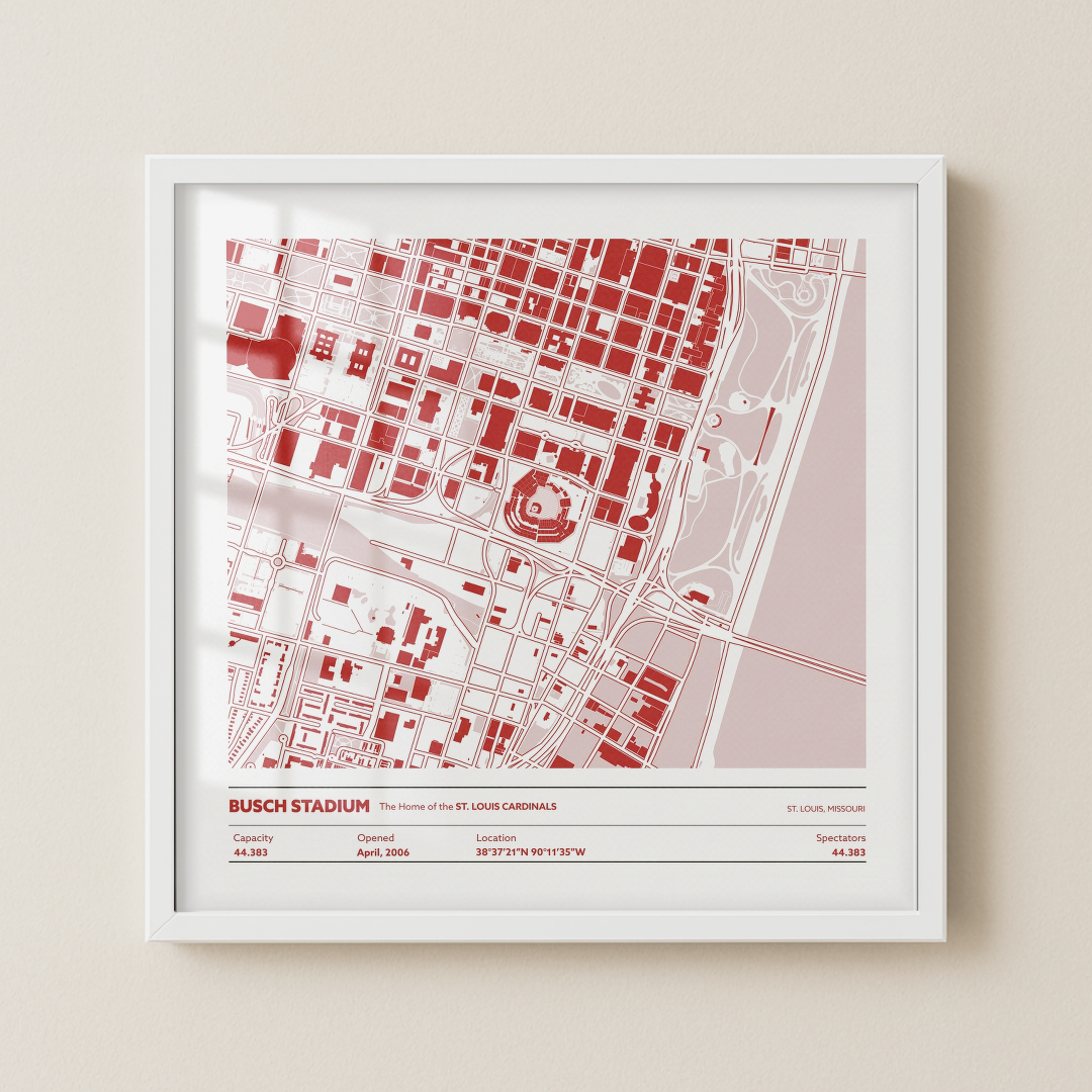 Busch Stadium - City Map Light