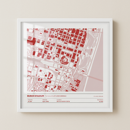 Busch Stadium - City Map Light