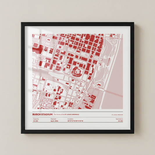 Busch Stadium - City Map Light