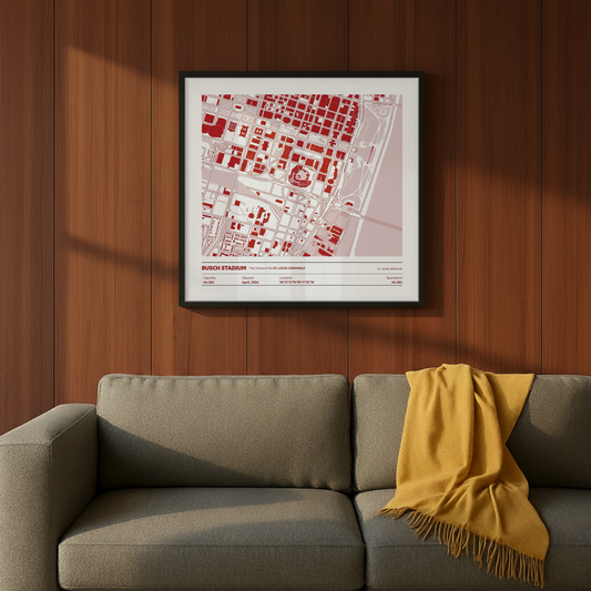 Busch Stadium - City Map Light