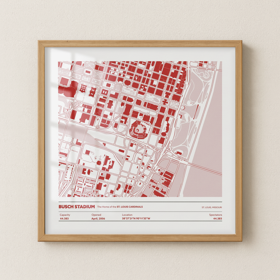 Busch Stadium - City Map Light