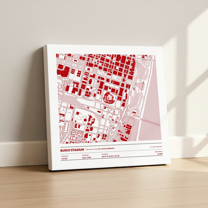Busch Stadium - City Map Light