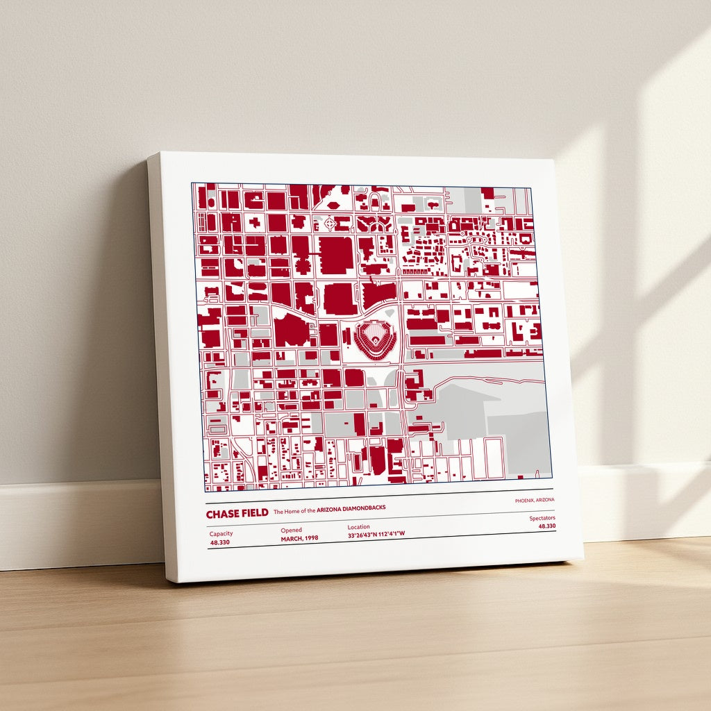 Chase Field Stadium - City Map Light