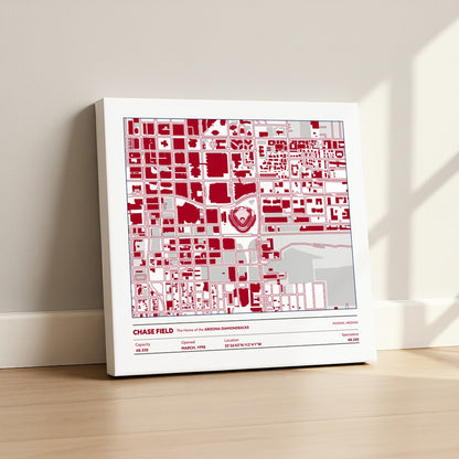 Chase Field Stadium - City Map Light