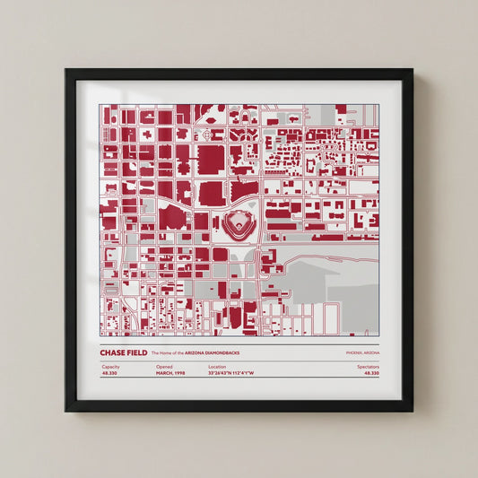 Chase Field Stadium - City Map Light