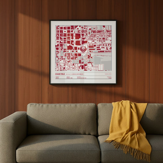 Chase Field Stadium - City Map Light
