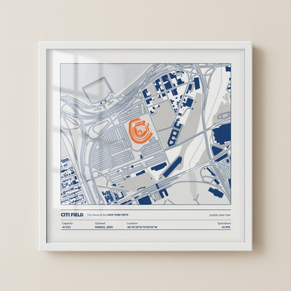 Citi Field Stadium - Signature Map Light