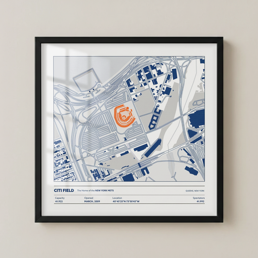 Citi Field Stadium - Signature Map Light