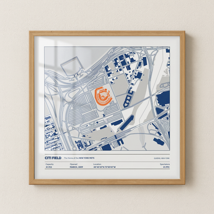 Citi Field Stadium - Signature Map Light