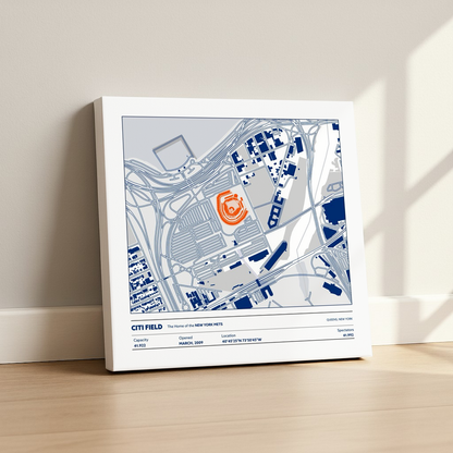 Citi Field Stadium - Signature Map Light