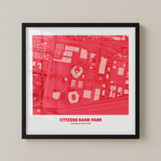Citizens Bank Park Stadium - City Map Dark