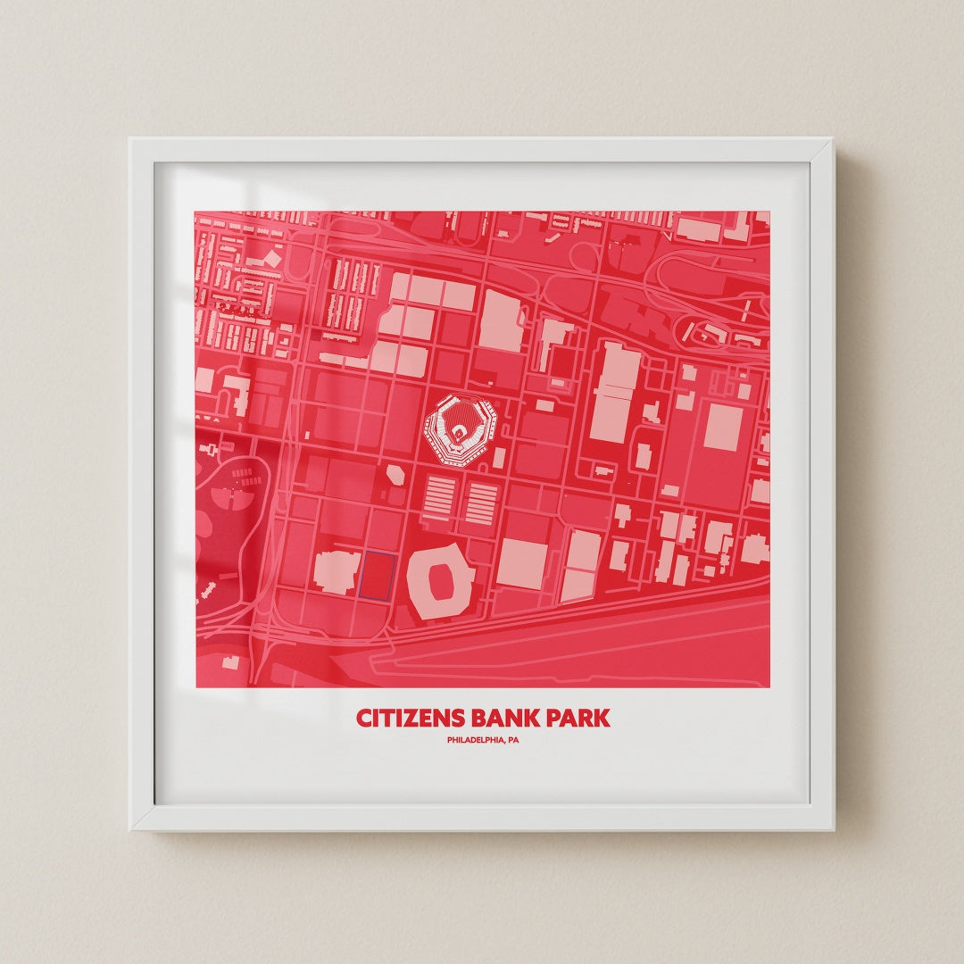 Citizens Bank Park Stadium - City Map Dark