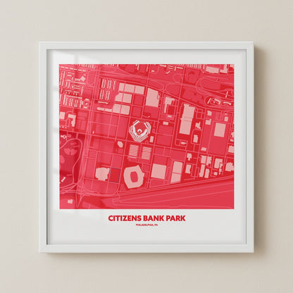 Citizens Bank Park Stadium - City Map Dark
