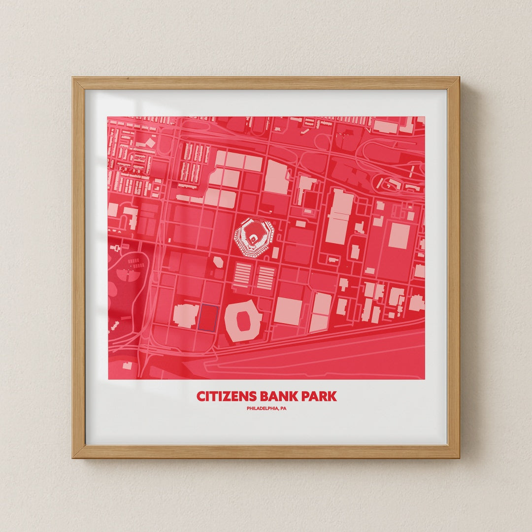 Citizens Bank Park Stadium - City Map Dark