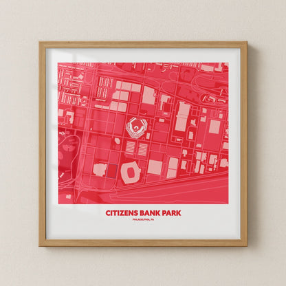 Citizens Bank Park Stadium - City Map Dark