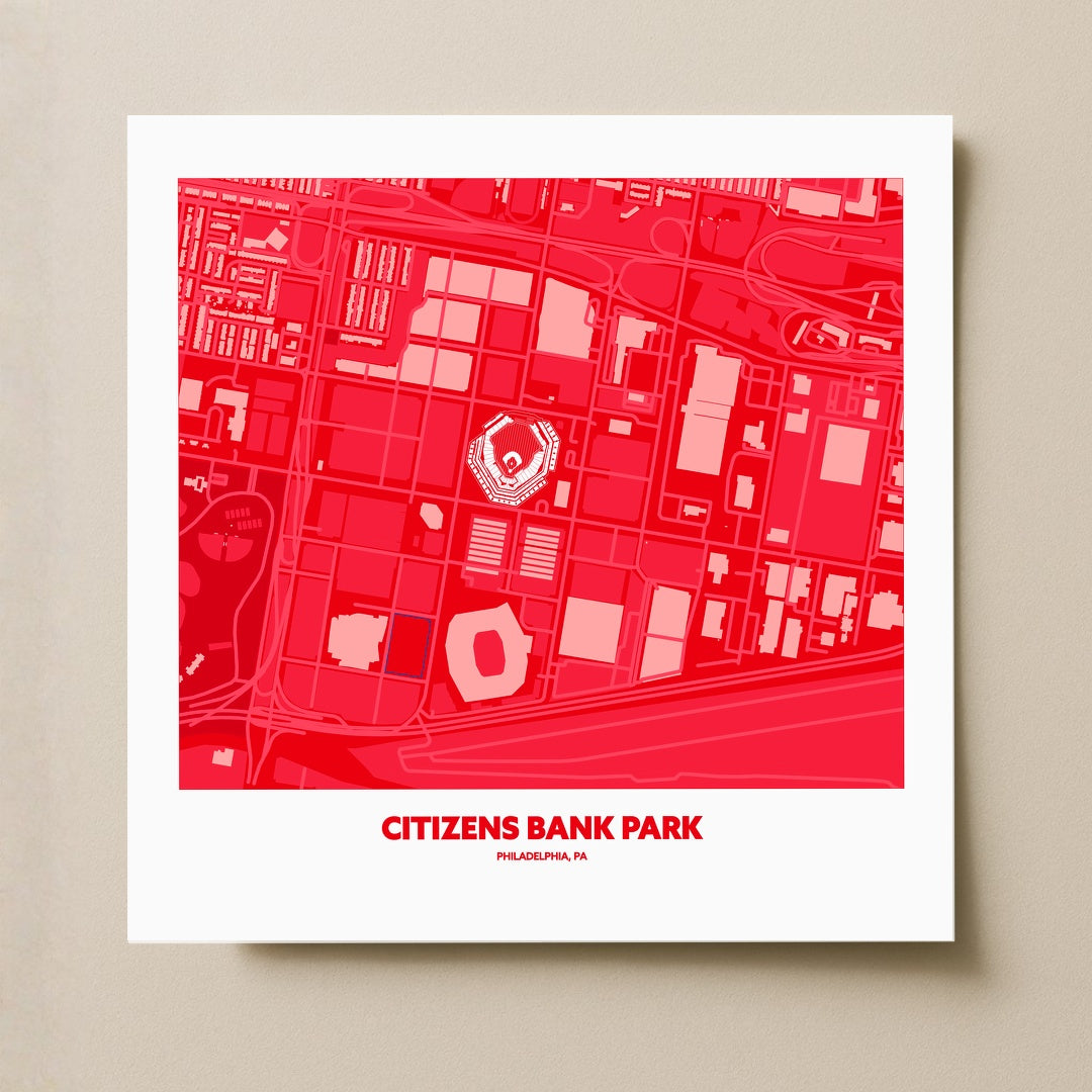 Citizens Bank Park Stadium - City Map Dark