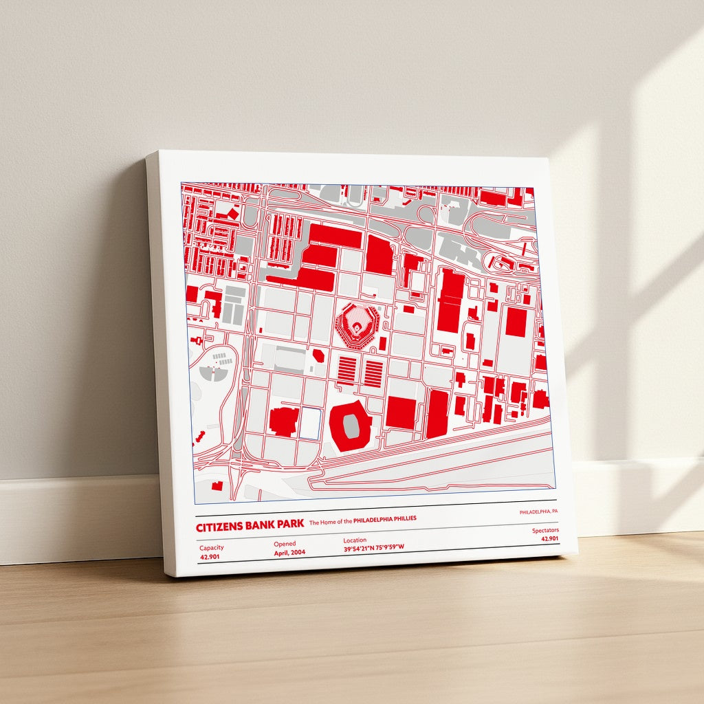Citizens Bank Park Stadium - City Map Light