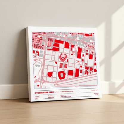 Citizens Bank Park Stadium - City Map Light