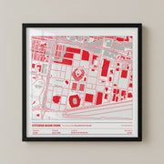 Citizens Bank Park Stadium - City Map Light