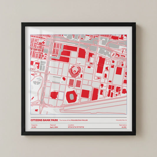 Citizens Bank Park Stadium - City Map Light
