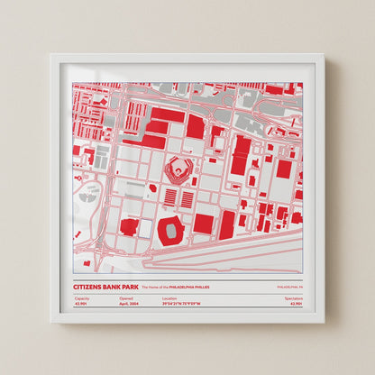 Citizens Bank Park Stadium - City Map Light