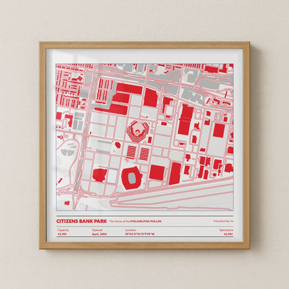 Citizens Bank Park Stadium - City Map Light