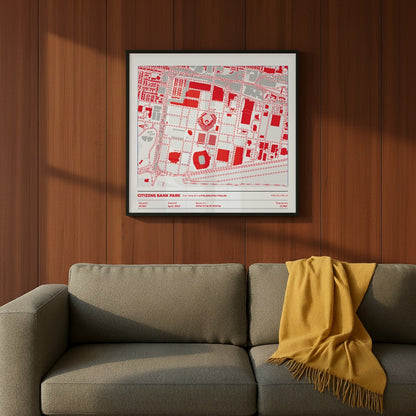 Citizens Bank Park Stadium - City Map Light