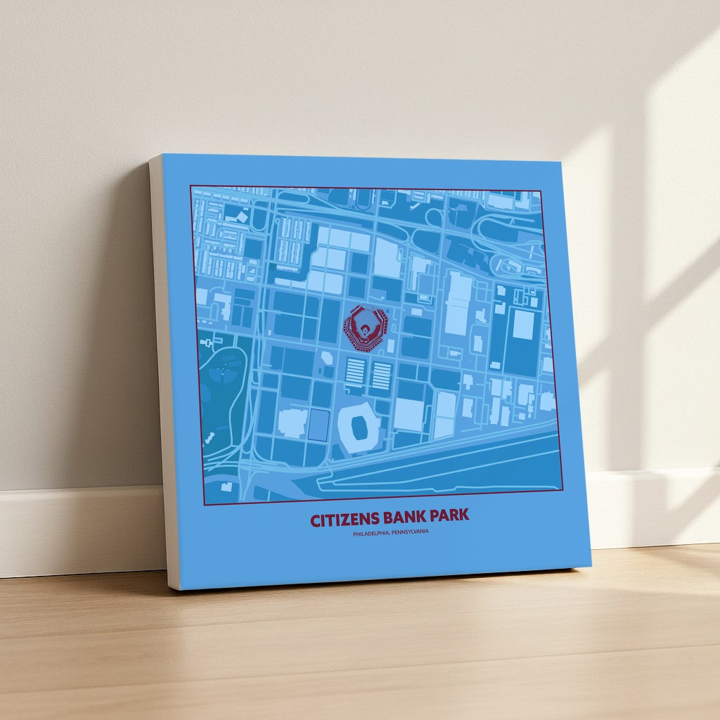 Citizens Bank Park Stadium - City Connect Map Dark