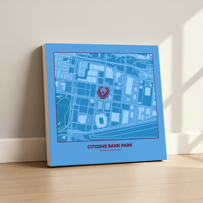 Citizens Bank Park Stadium - City Connect Map Dark