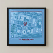 Citizens Bank Park Stadium - City Connect Map Dark