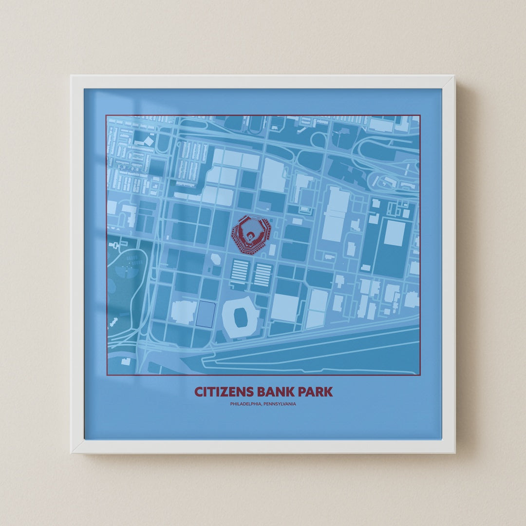 Citizens Bank Park Stadium - City Connect Map Dark
