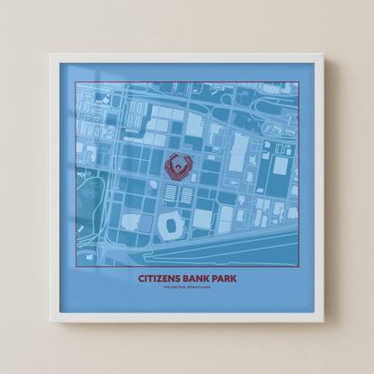 Citizens Bank Park Stadium - City Connect Map Dark