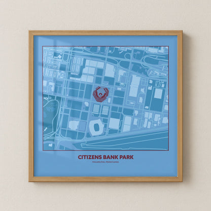 Citizens Bank Park Stadium - City Connect Map Dark