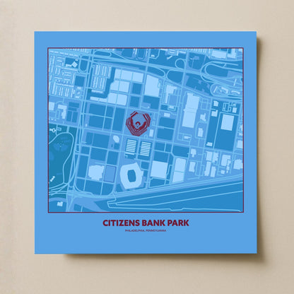 Citizens Bank Park Stadium - City Connect Map Dark