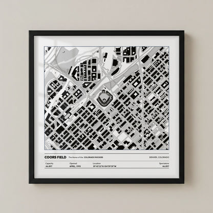 Coors Field - City Map Light