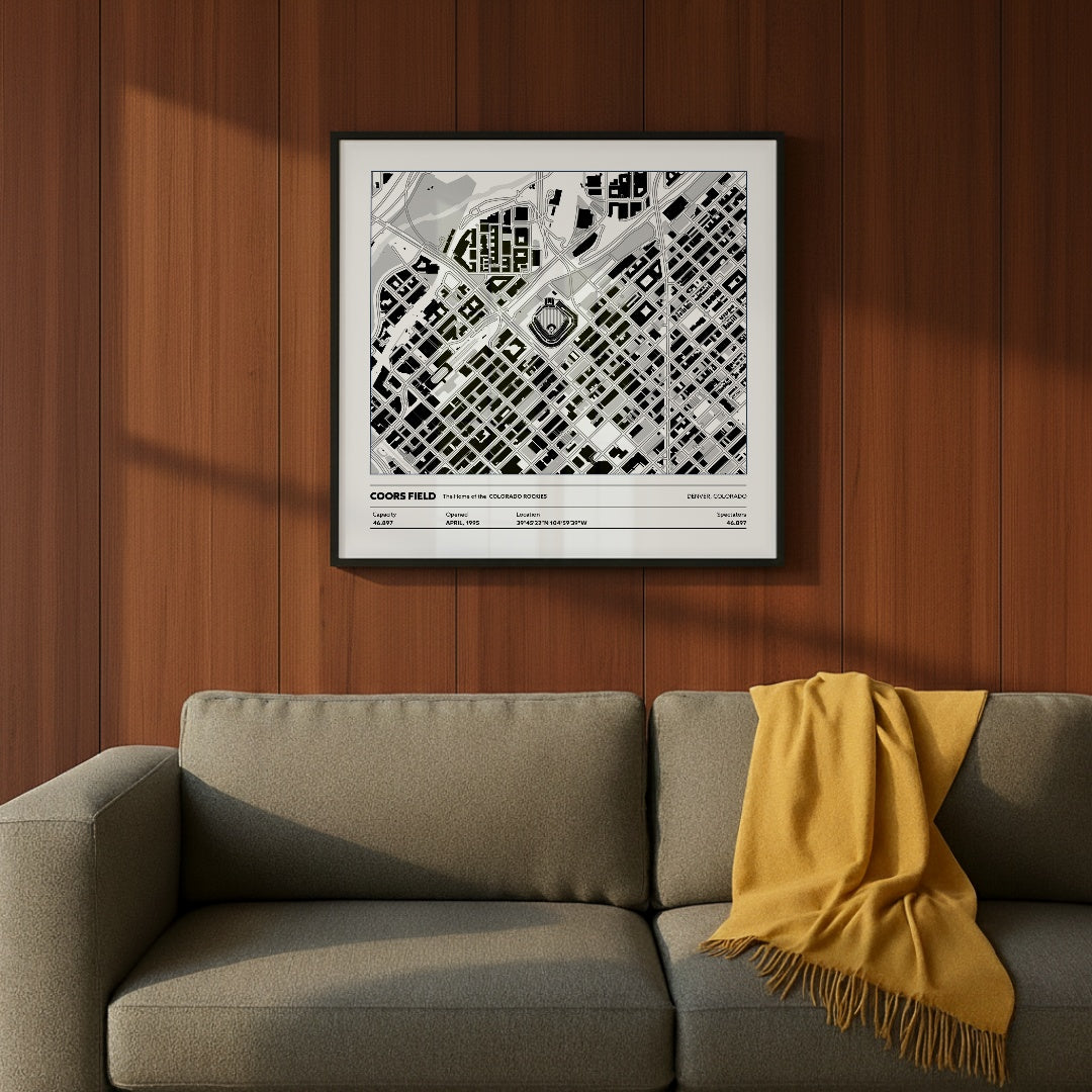 Coors Field - City Map Light