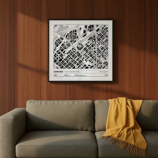 Coors Field Stadium - City Map Light