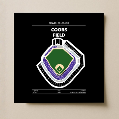 Coors Field Stadium - Green Field Dark
