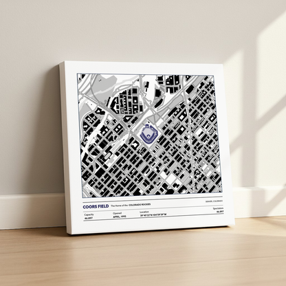 Coors Field Stadium - Signature City Map Light