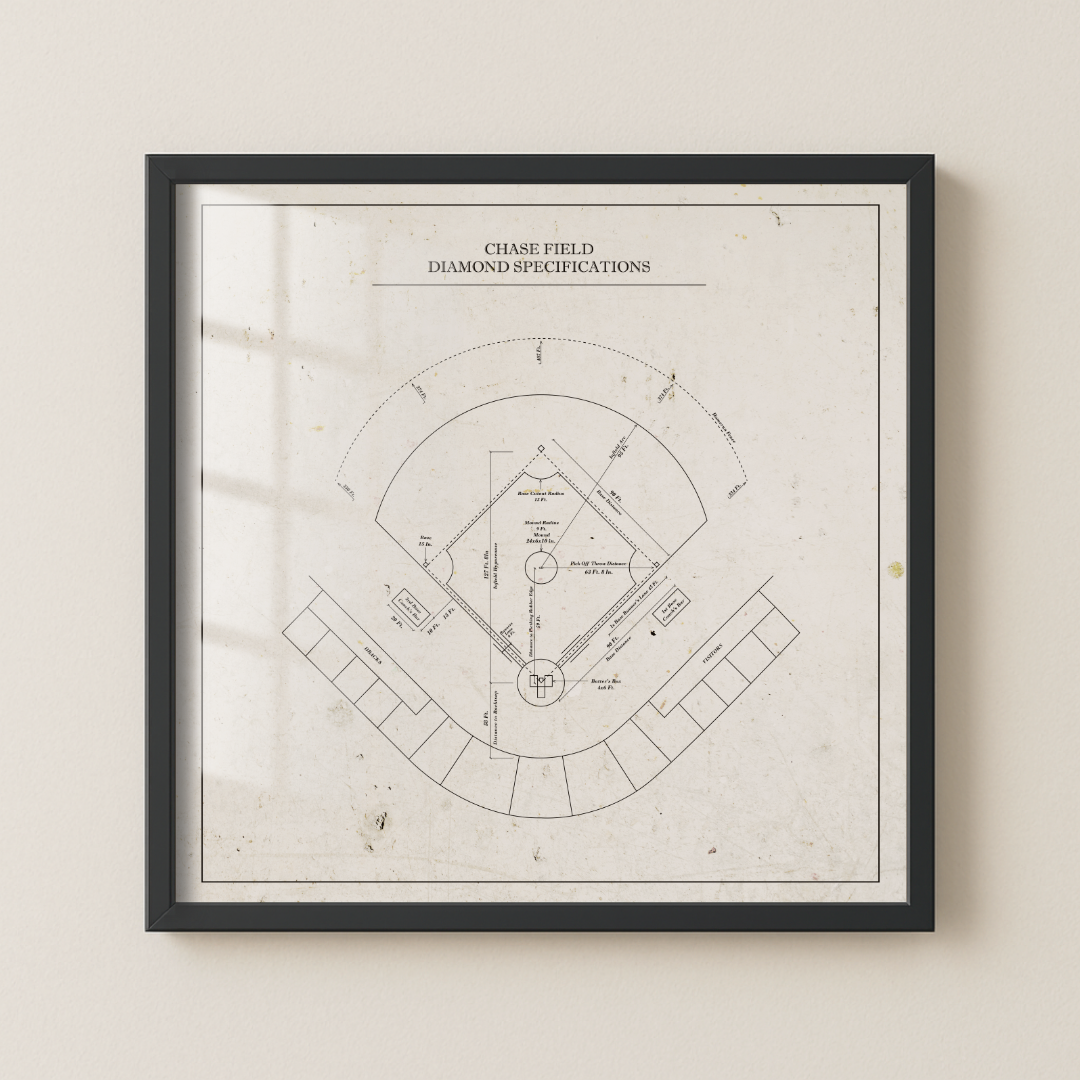 Chase Field - Patent Art Minimal