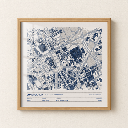 Comerica Park - Aerial Detailed