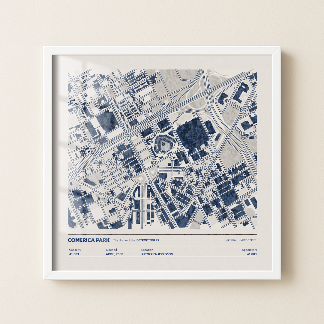 Comerica Park - Aerial Detailed