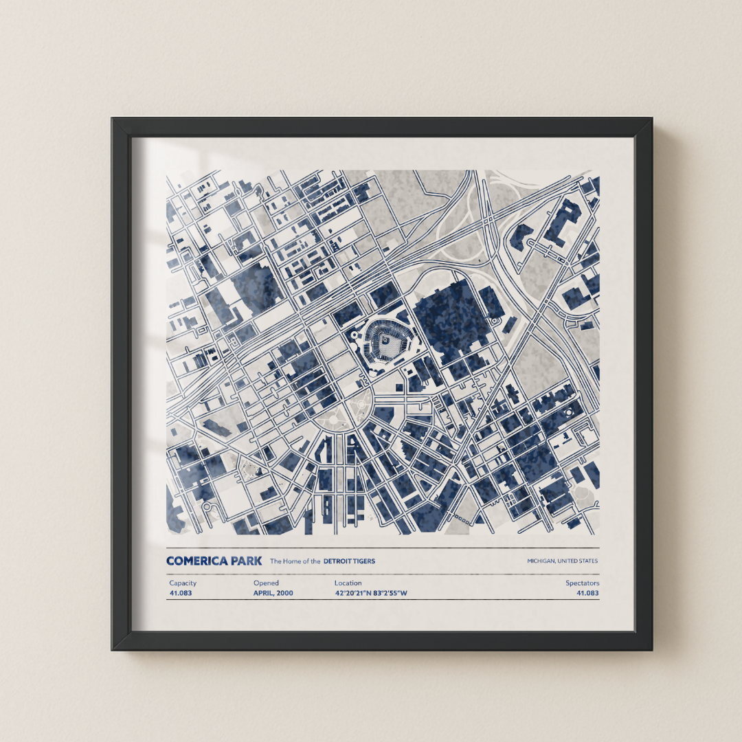 Comerica Park - Aerial Detailed