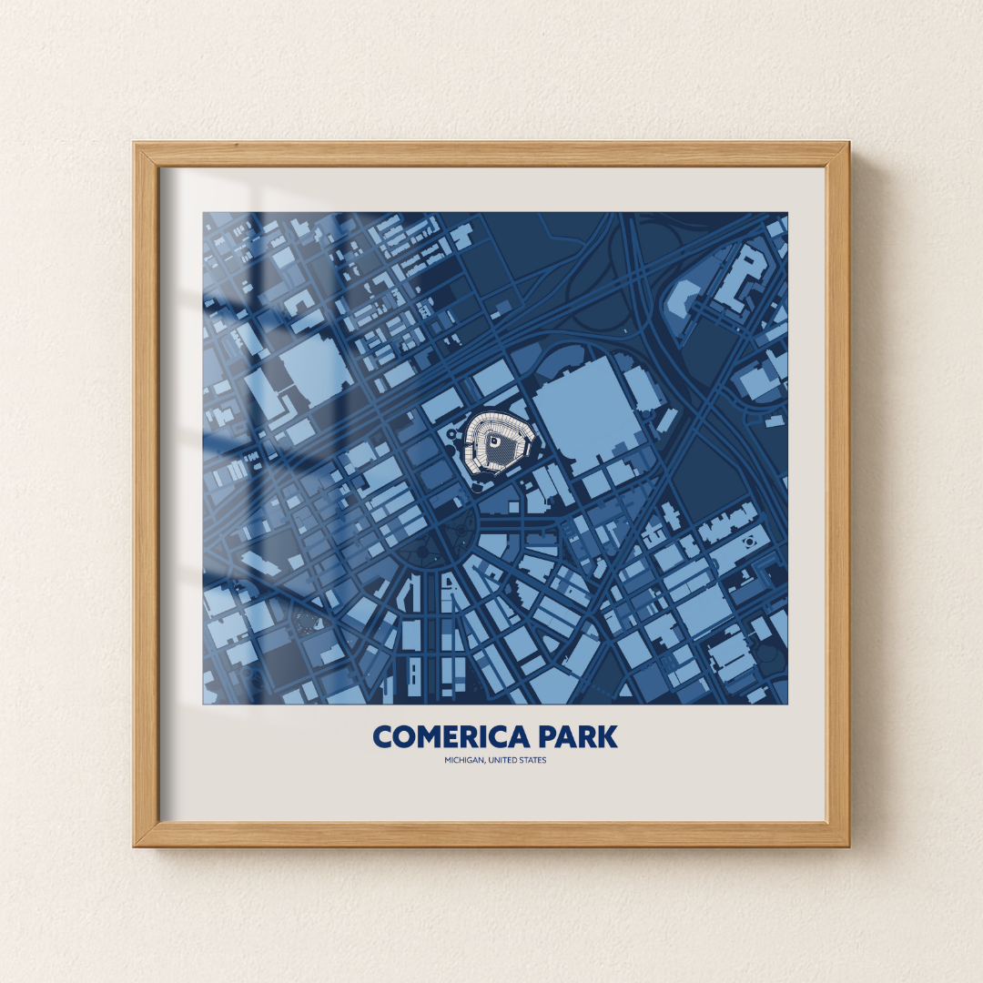 Comerica Park - Aerial Minimal