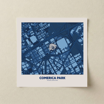 Comerica Park - Aerial Minimal