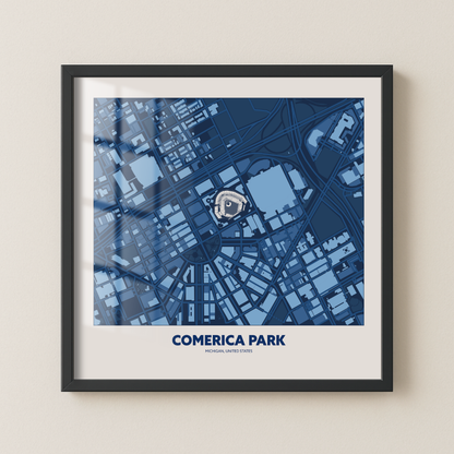Comerica Park - Aerial Minimal